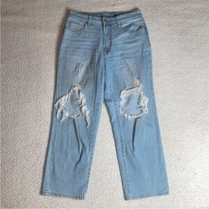Universal thread Busted knees ankle Jeans Cropped Size 10 / 30 High Waist